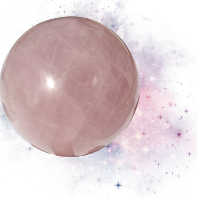 Sphere quartz rose 1 2kg
