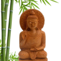 Statuette bouddha bois