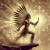 Un seul personnage executant des mouvements de protection spirituels avec une touche amerindienne